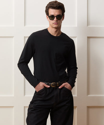 Todd Snyder Premium Jersey Tee in Black Black