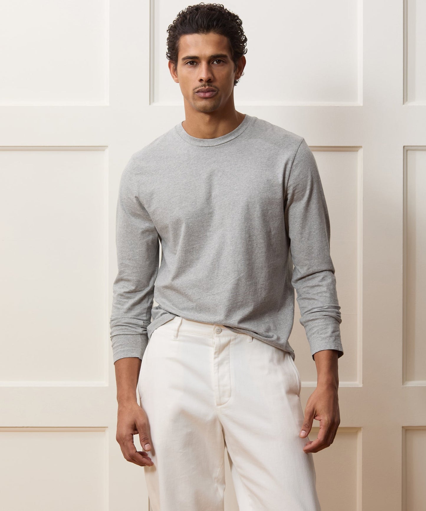 Todd Snyder Premium Jersey Tee in Grey Heather Grey Heather