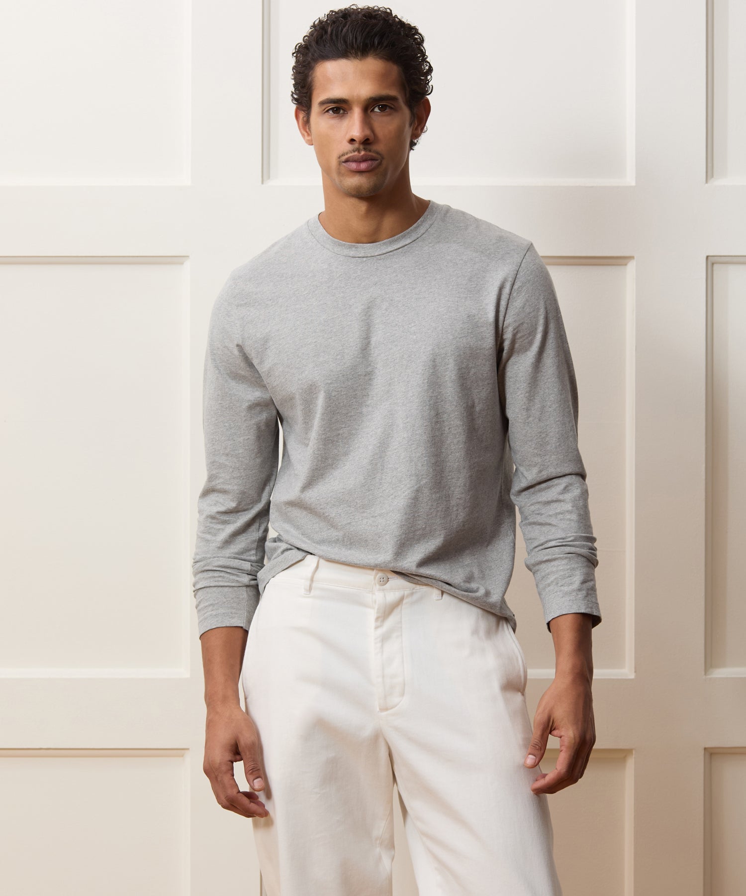 Todd Snyder Premium Jersey Tee in Grey Heather Grey Heather