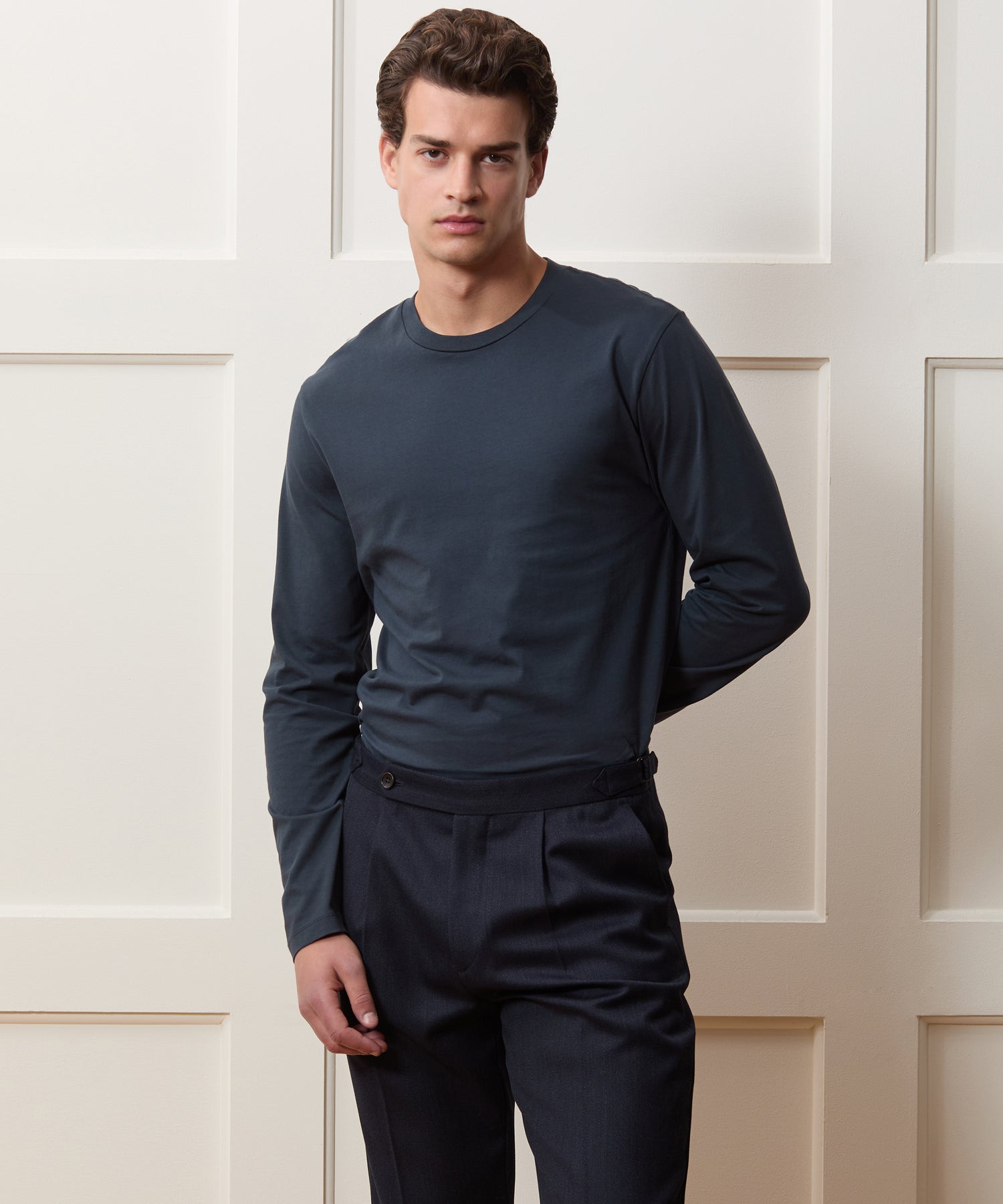 Todd Snyder Premium Jersey Tee in Navy Navy