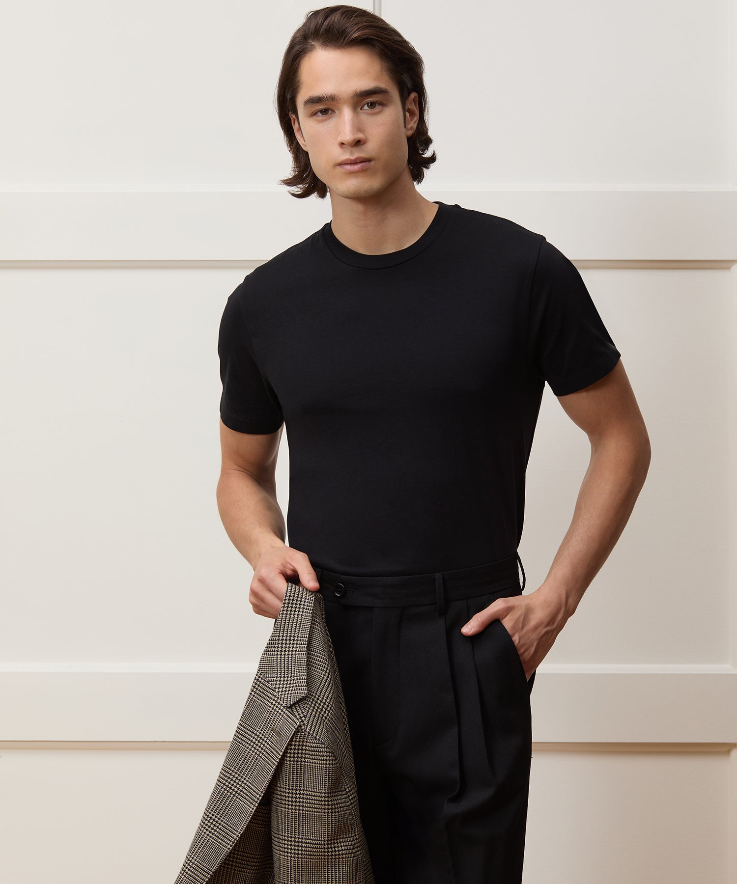 Todd Snyder Premium Jersey Tee in Black Black