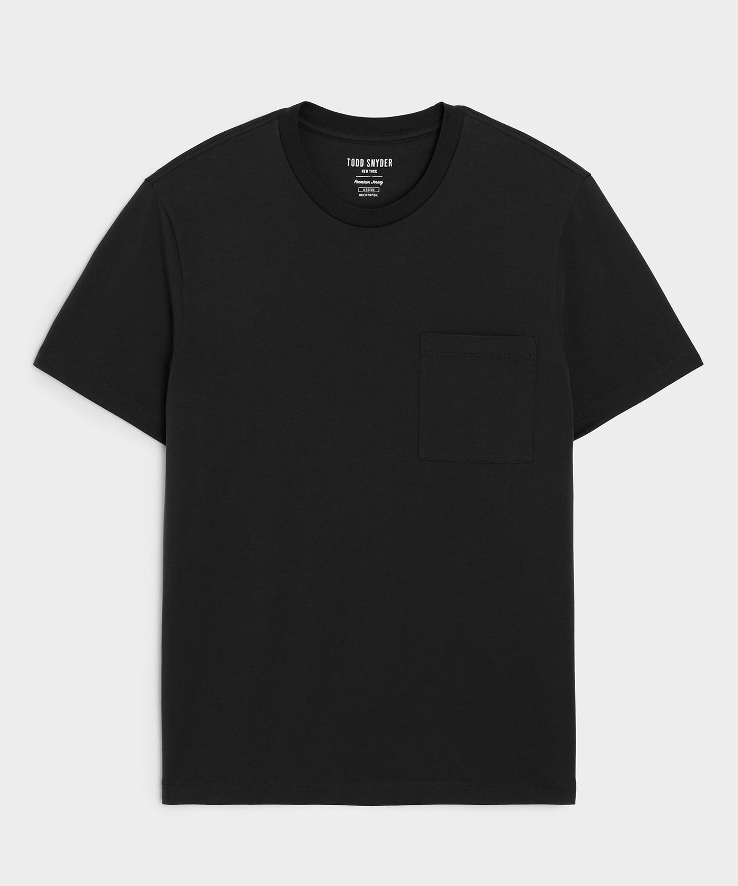 Todd Snyder Premium Jersey Pocket Tee in Black Black