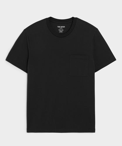Todd Snyder Premium Jersey Pocket Tee in Black Black