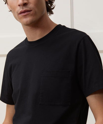 Todd Snyder Premium Jersey Pocket Tee in Black Black