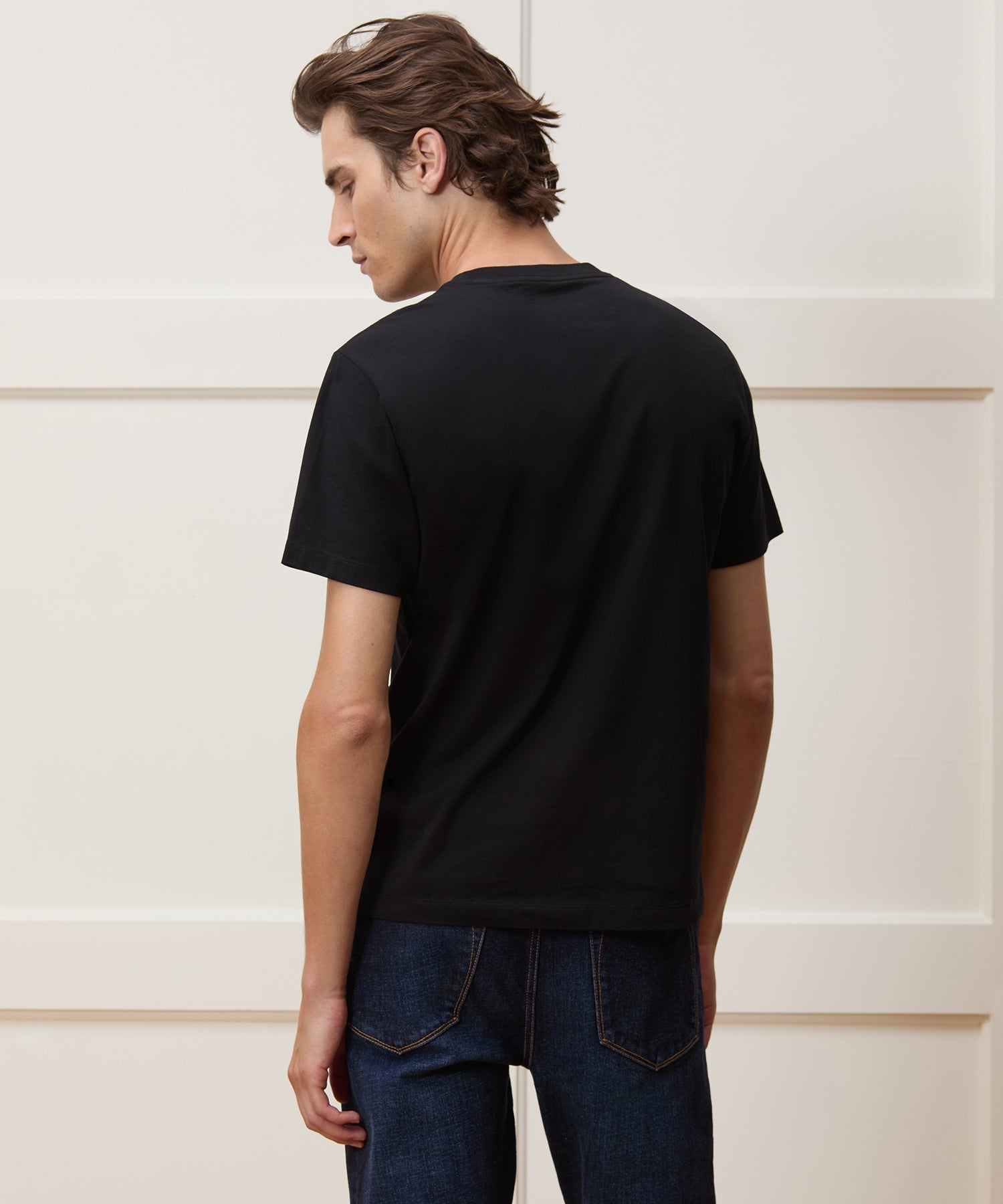 Todd Snyder Premium Jersey Pocket Tee in Black Black