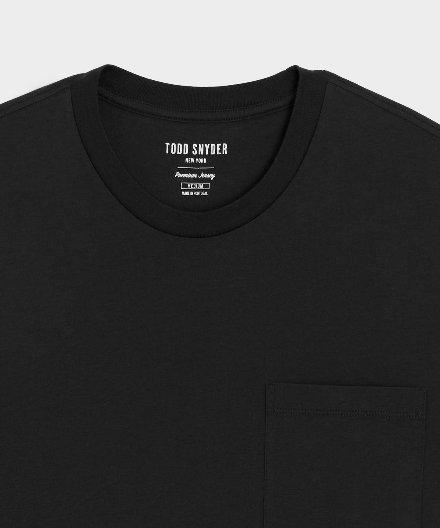 Todd Snyder Premium Jersey Pocket Tee in Black Black