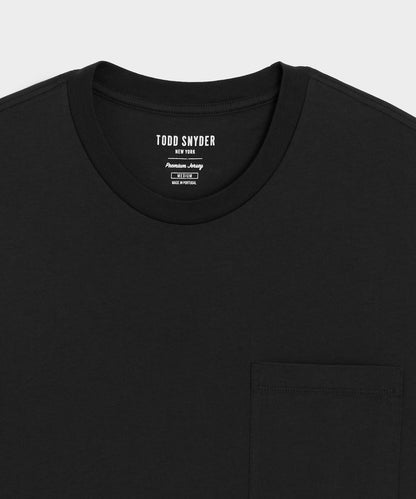 Todd Snyder Premium Jersey Pocket Tee in Black Black