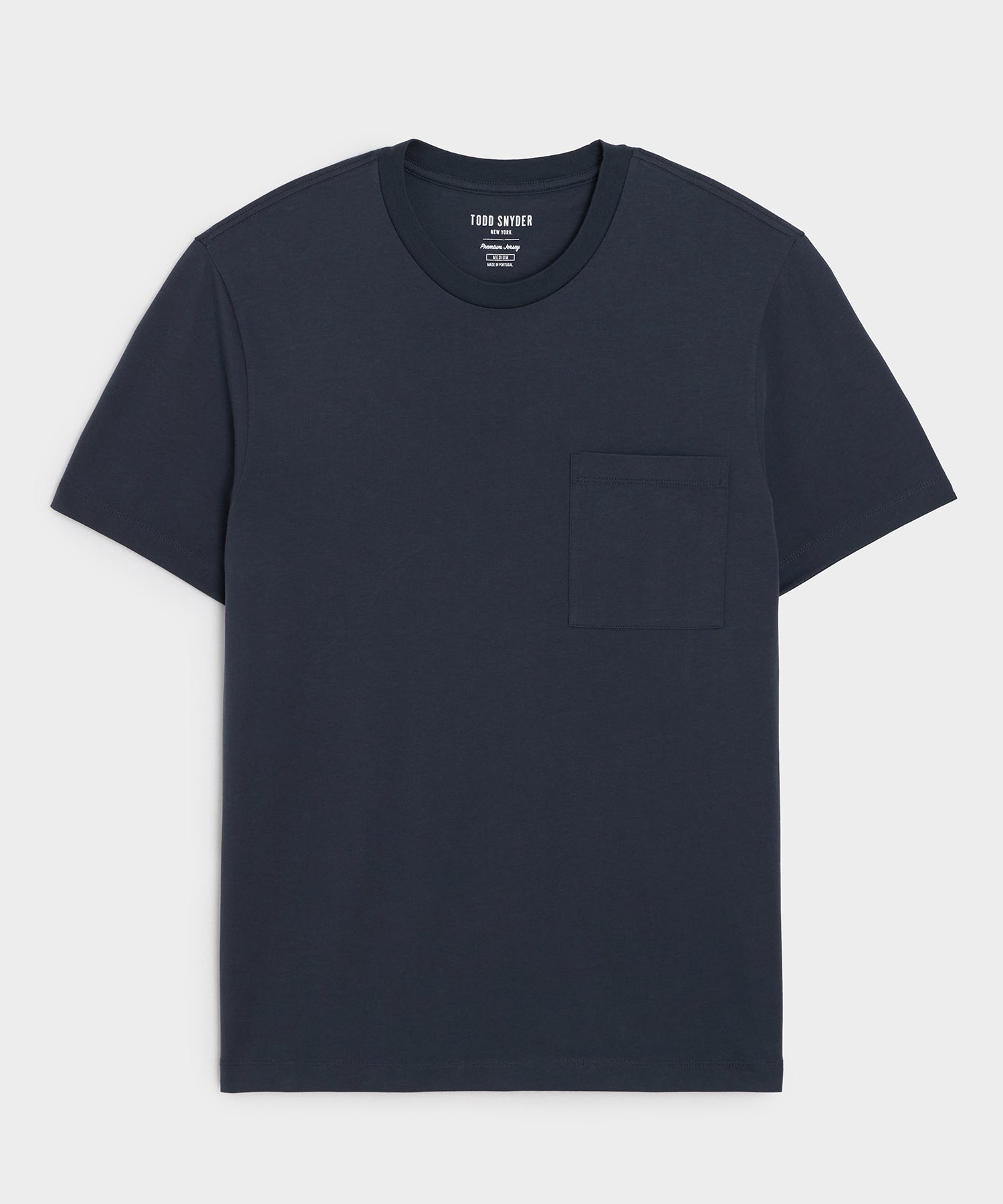 Todd Snyder Premium Jersey Pocket Tee in Navy Navy