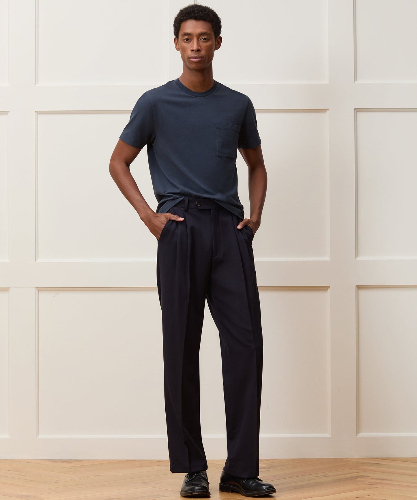 Todd Snyder Premium Jersey Pocket Tee in Navy Navy