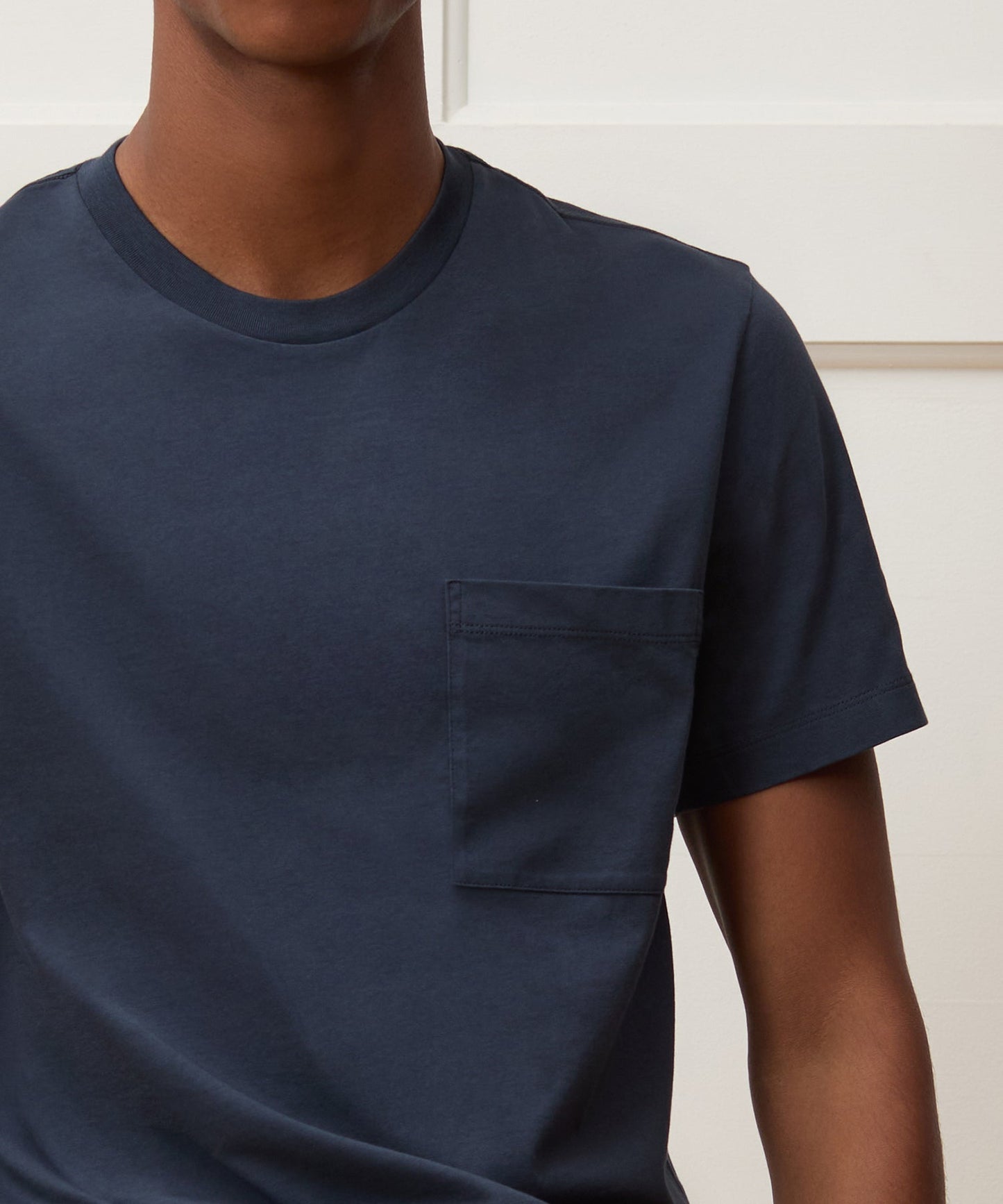 Todd Snyder Premium Jersey Pocket Tee in Navy Navy