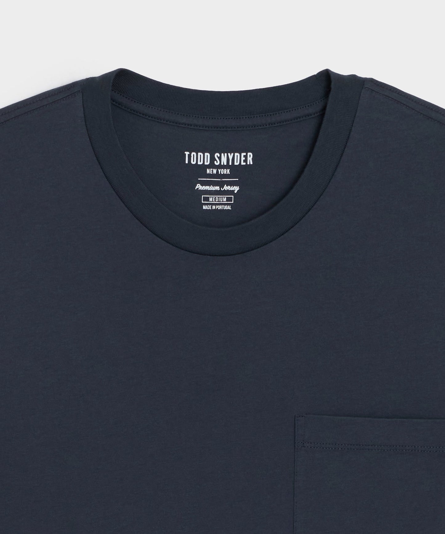 Todd Snyder Premium Jersey Pocket Tee in Navy Navy