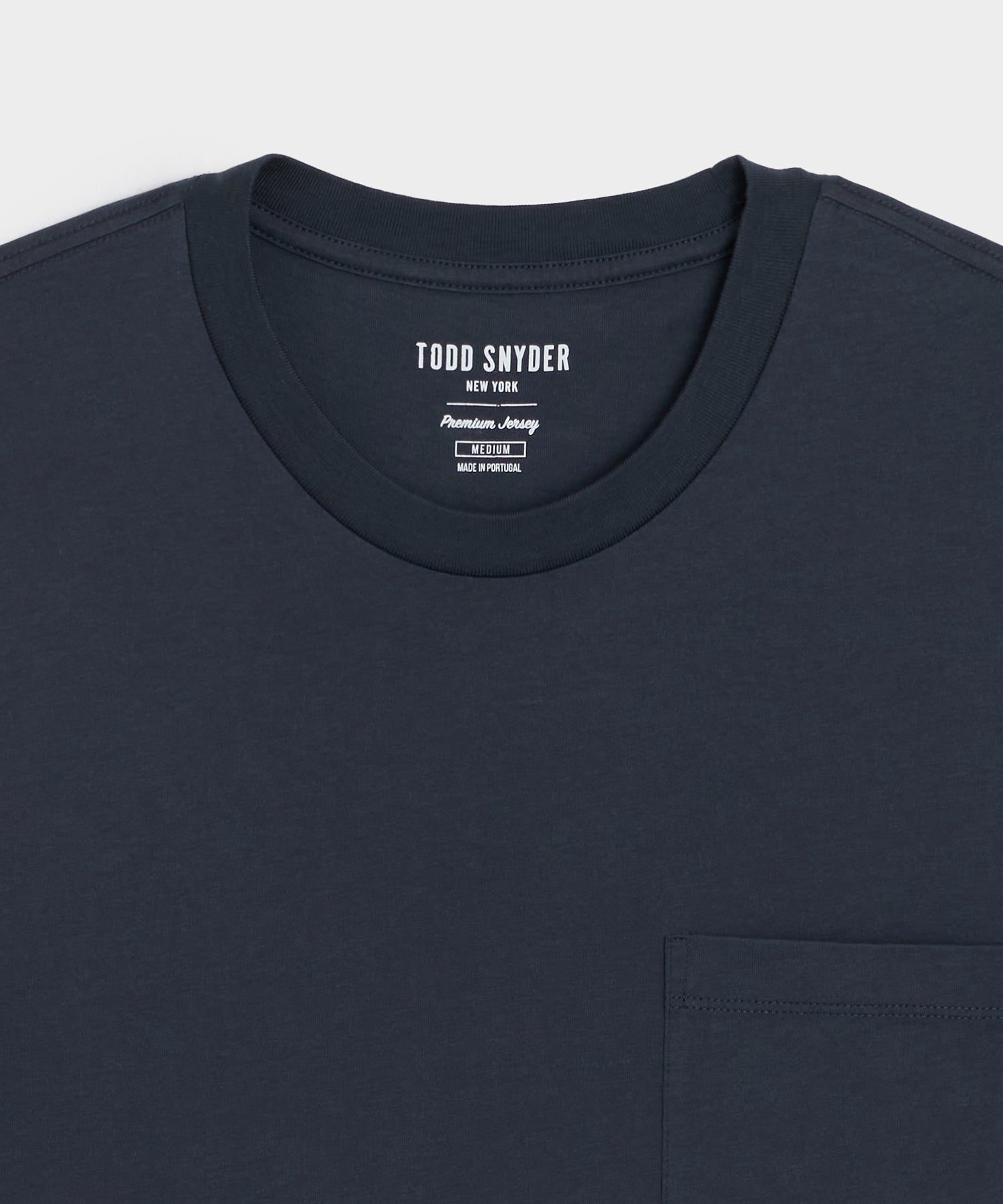 Todd Snyder Premium Jersey Pocket Tee in Navy Navy