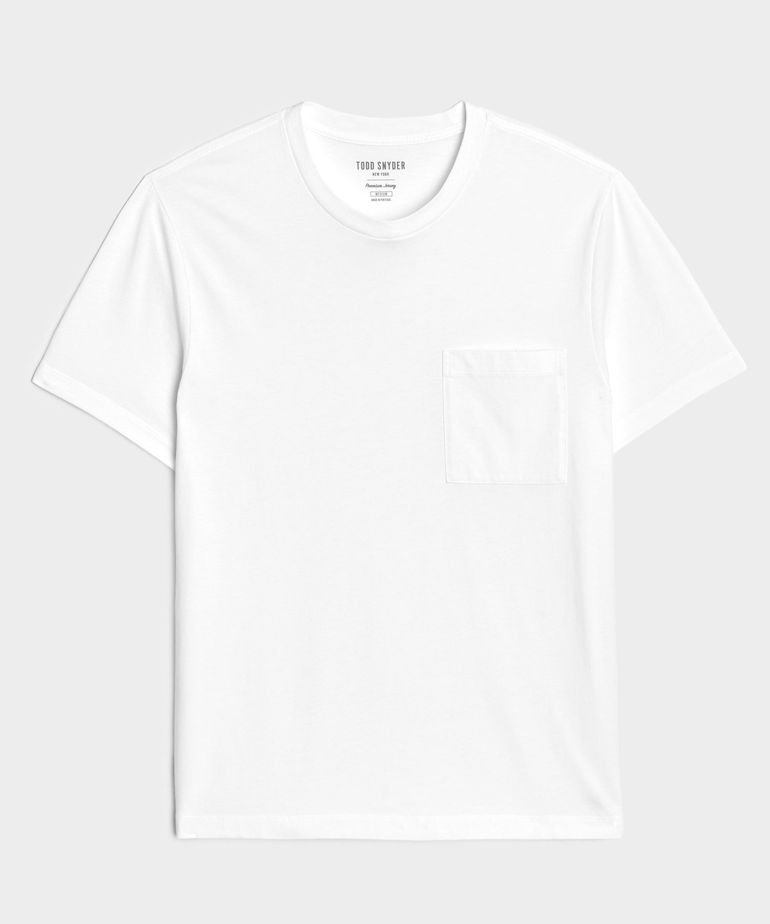 Todd Snyder Premium Jersey Pocket Tee in White White