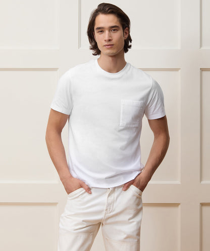 Todd Snyder Premium Jersey Pocket Tee in White White
