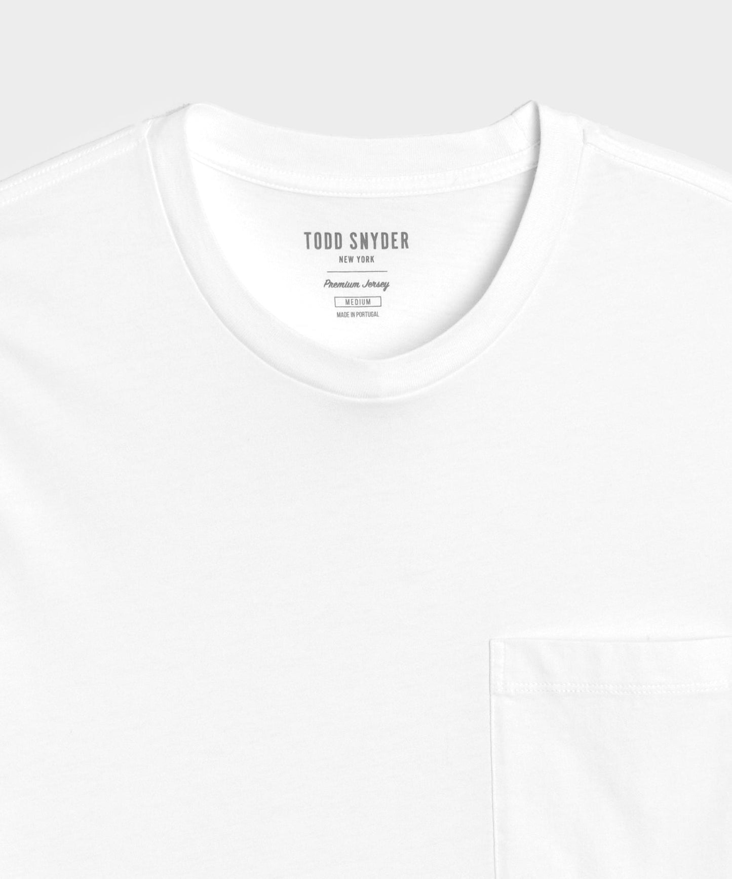 Todd Snyder Premium Jersey Pocket Tee in White White