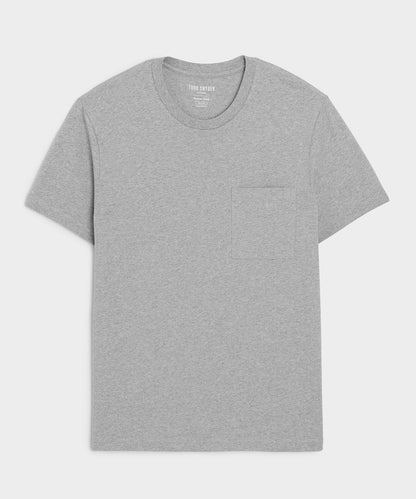 Todd Snyder Premium Jersey Pocket Tee in Grey Heather Grey Heather