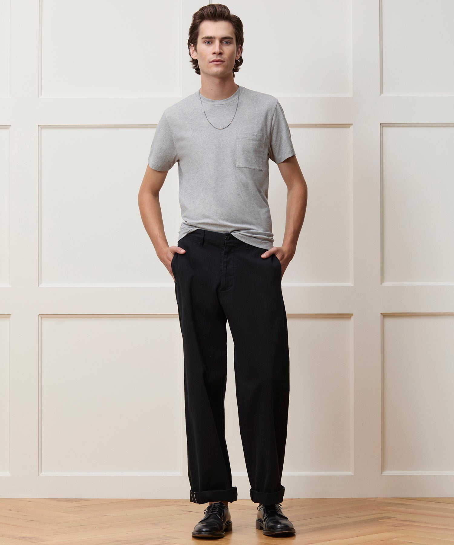 Todd Snyder Premium Jersey Pocket Tee in Grey Heather Grey Heather