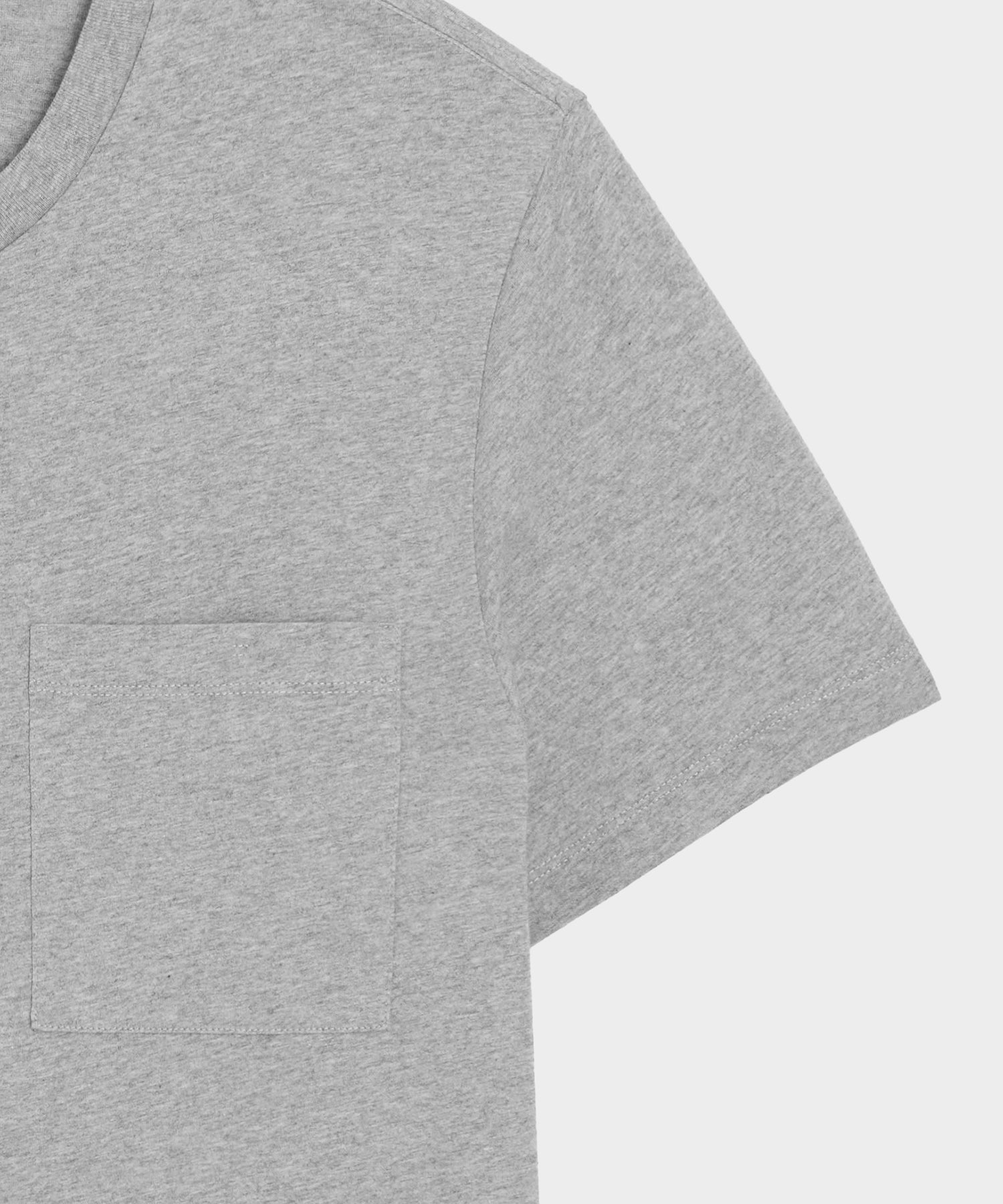 Todd Snyder Premium Jersey Pocket Tee in Grey Heather Grey Heather