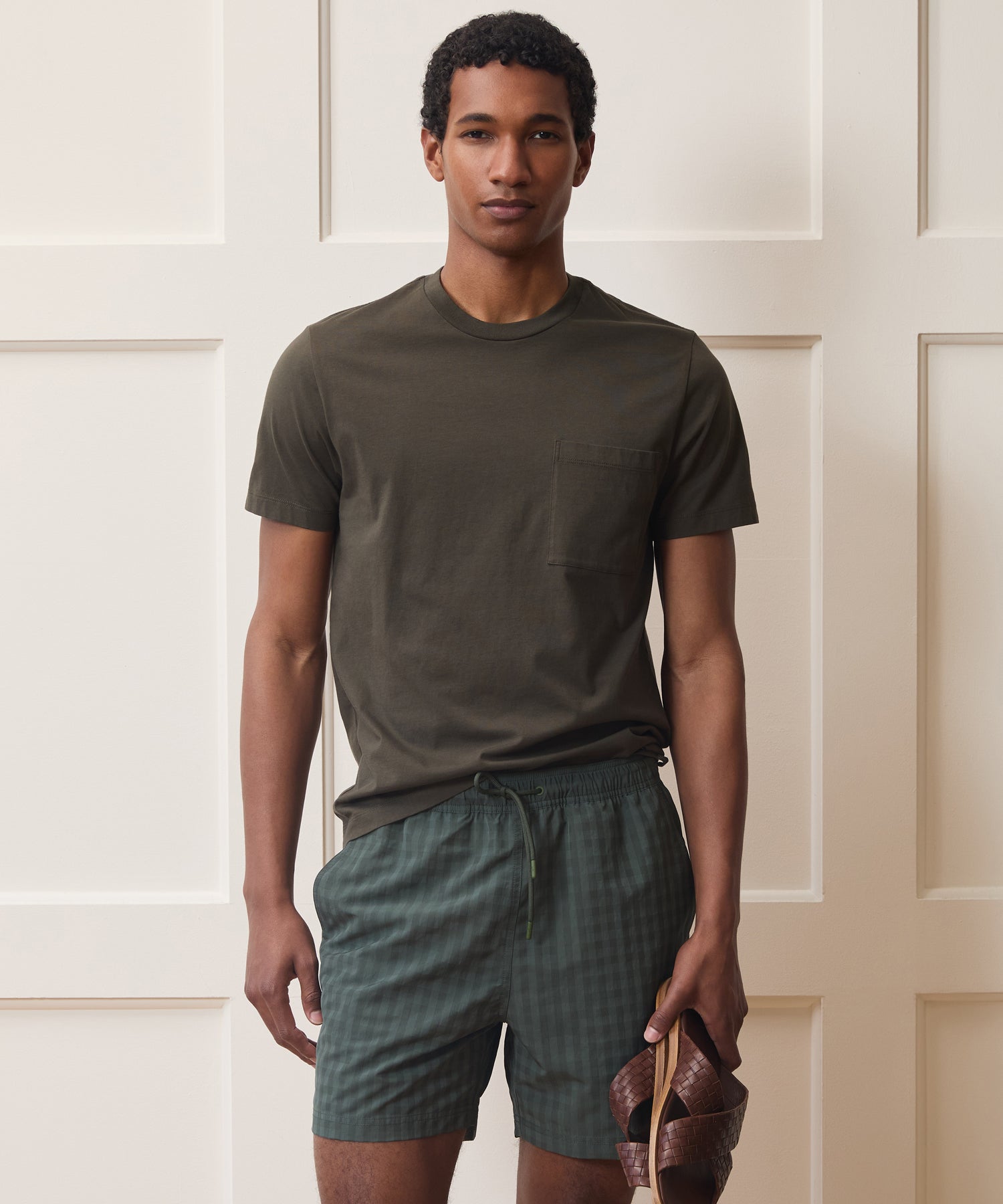 Todd Snyder Premium Jersey Tee in Snyder Olive Snyder Olive
