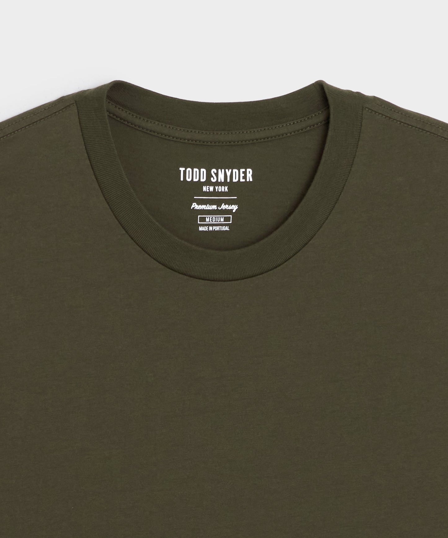 Todd Snyder Premium Jersey Tee in Snyder Olive Snyder Olive