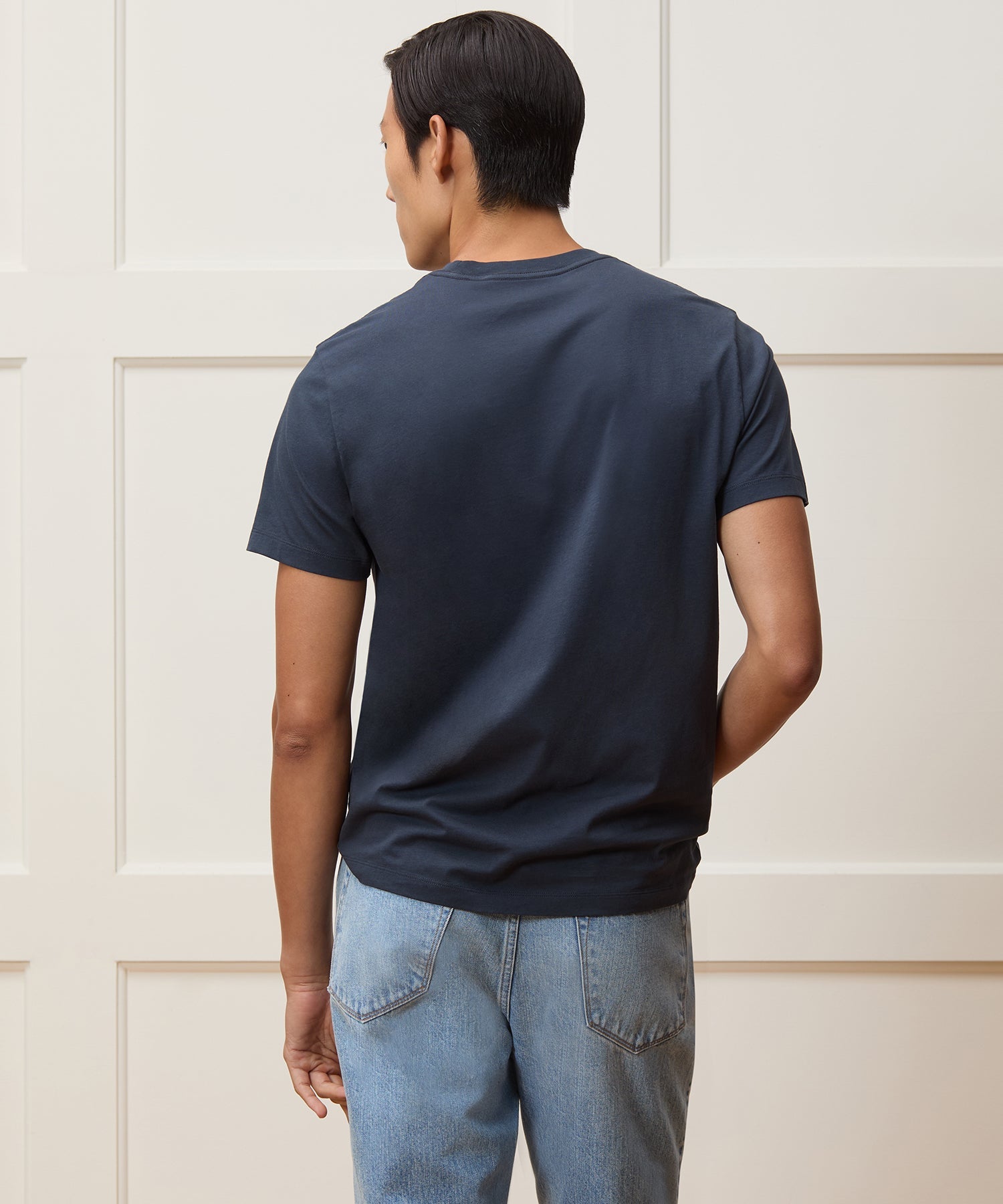 Todd Snyder Premium Jersey Tee in Navy Navy