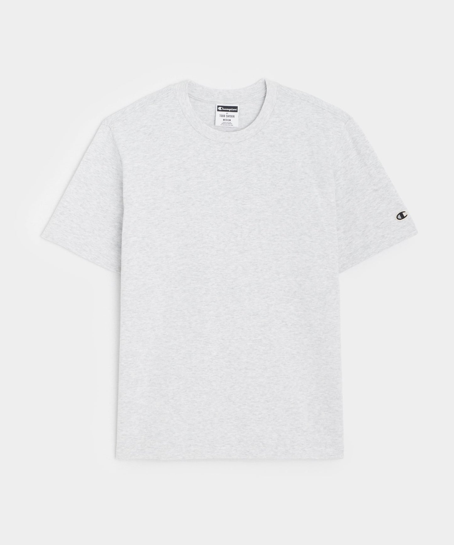 Todd Snyder Champion Relaxed French Terry Tee in Silver Mix Silver Mix