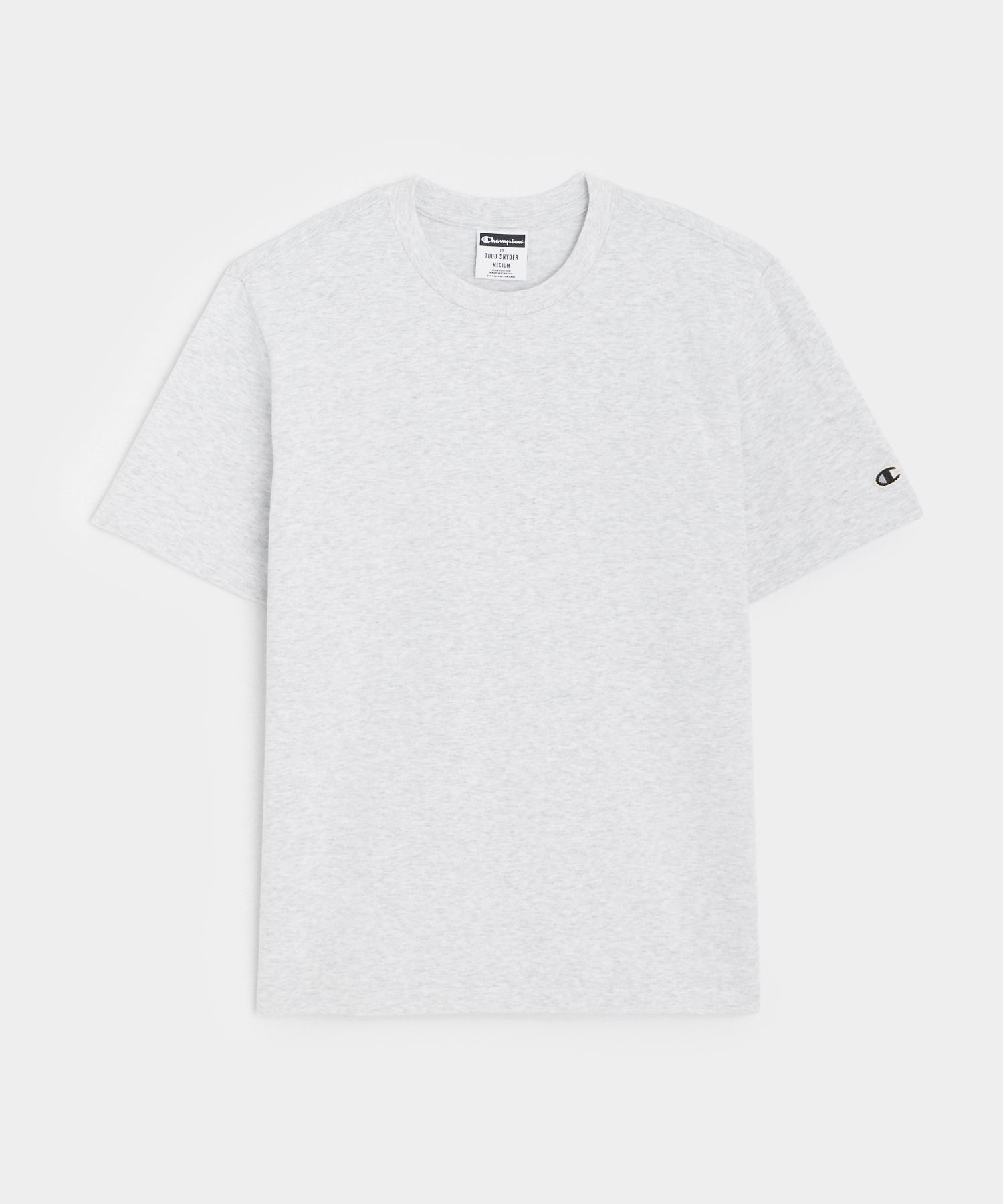 Todd Snyder Champion Relaxed French Terry Tee in Silver Mix Silver Mix