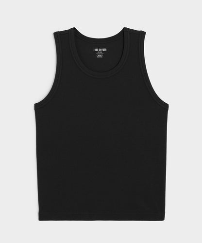 Todd Snyder Cotton Ribbed Tank in Black Black