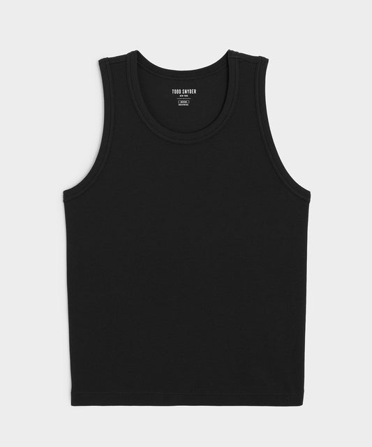 Todd Snyder Cotton Ribbed Tank in Black Black