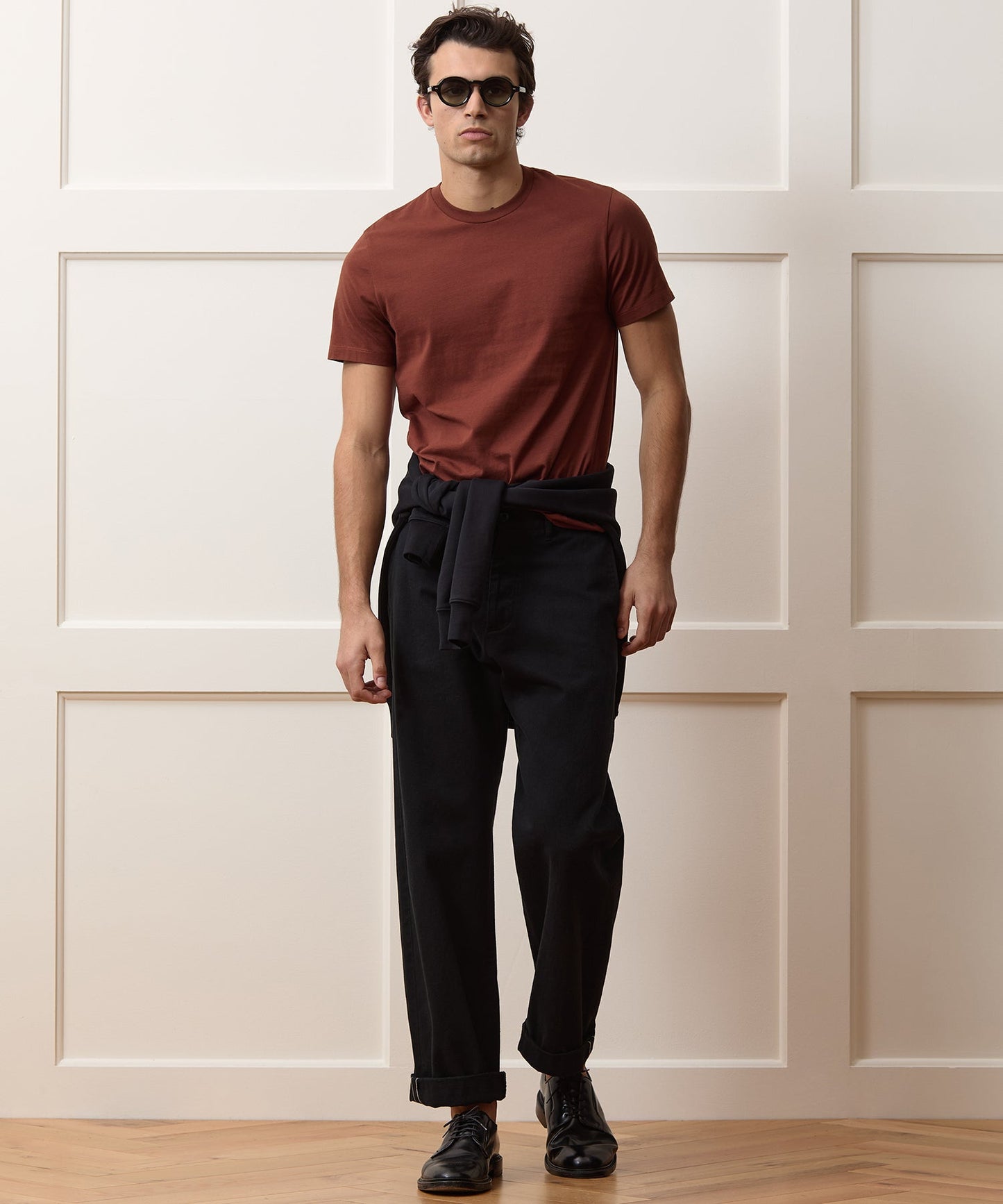 Todd Snyder Premium Jersey Tee in Chocolate Cherry Chocolate Cherry