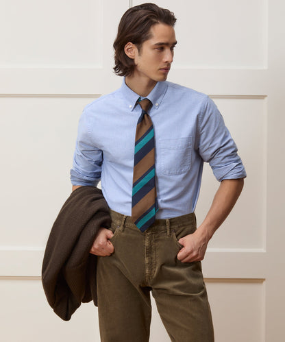 Todd Snyder Classic Fit Japanese Selvedge Oxford Button-Down Collar Shirt in Blue Blue