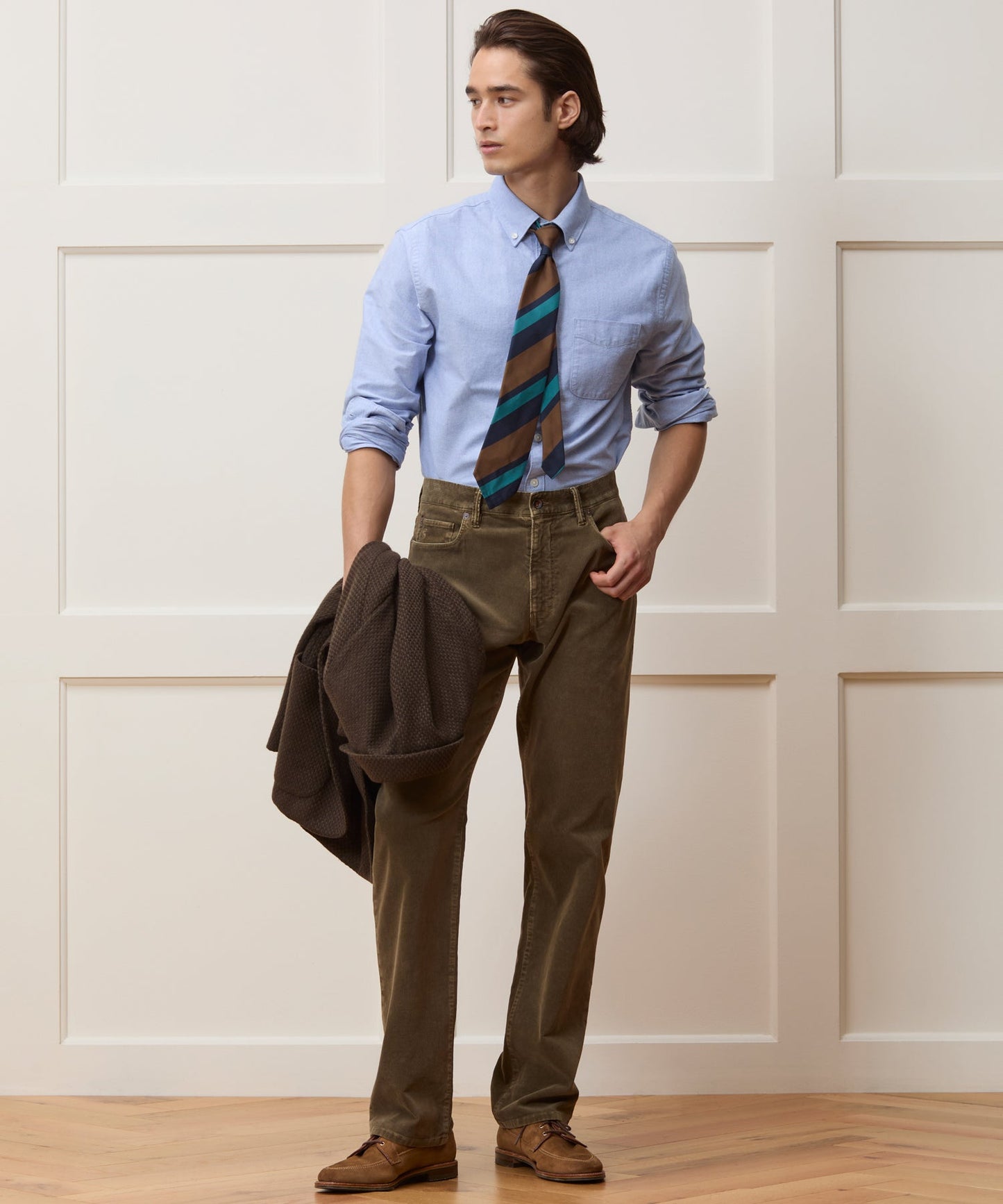 Todd Snyder Classic Fit Japanese Selvedge Oxford Button-Down Collar Shirt in Blue Blue