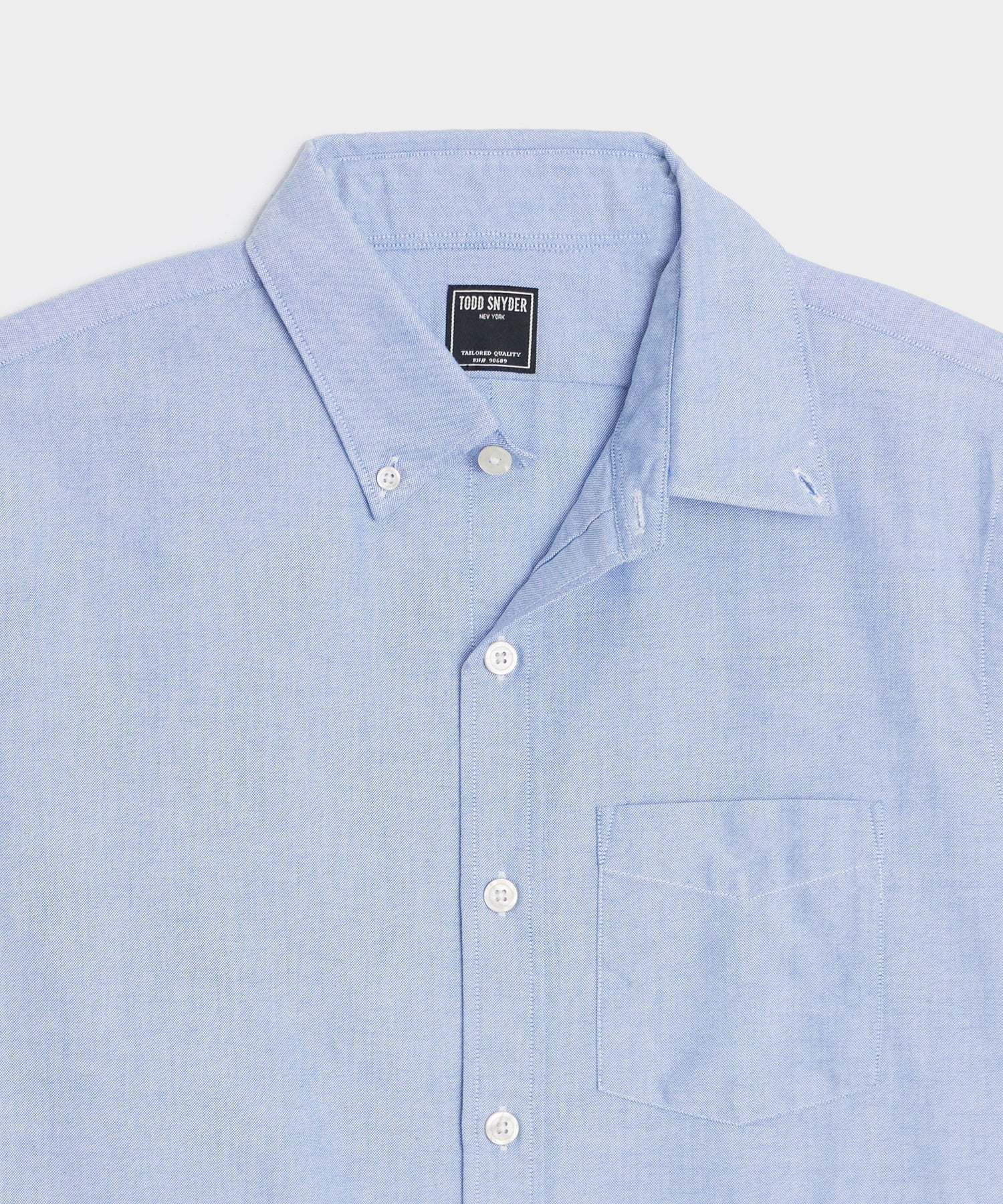 Todd Snyder Classic Fit Japanese Selvedge Oxford Button-Down Collar Shirt in Blue Blue