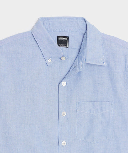 Todd Snyder Classic Fit Japanese Selvedge Oxford Button-Down Collar Shirt in Blue Blue