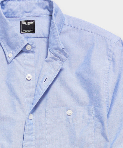 Todd Snyder Slim Fit Favorite Oxford Shirt in Blue Regatta Blue Regatta