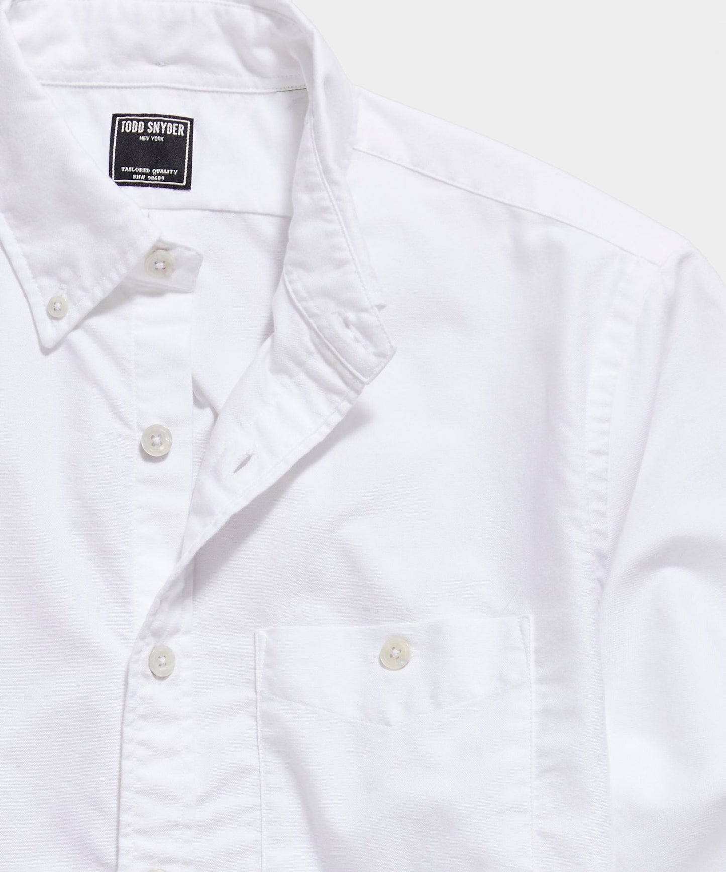 Todd Snyder Slim Fit Favorite Oxford Shirt in White White