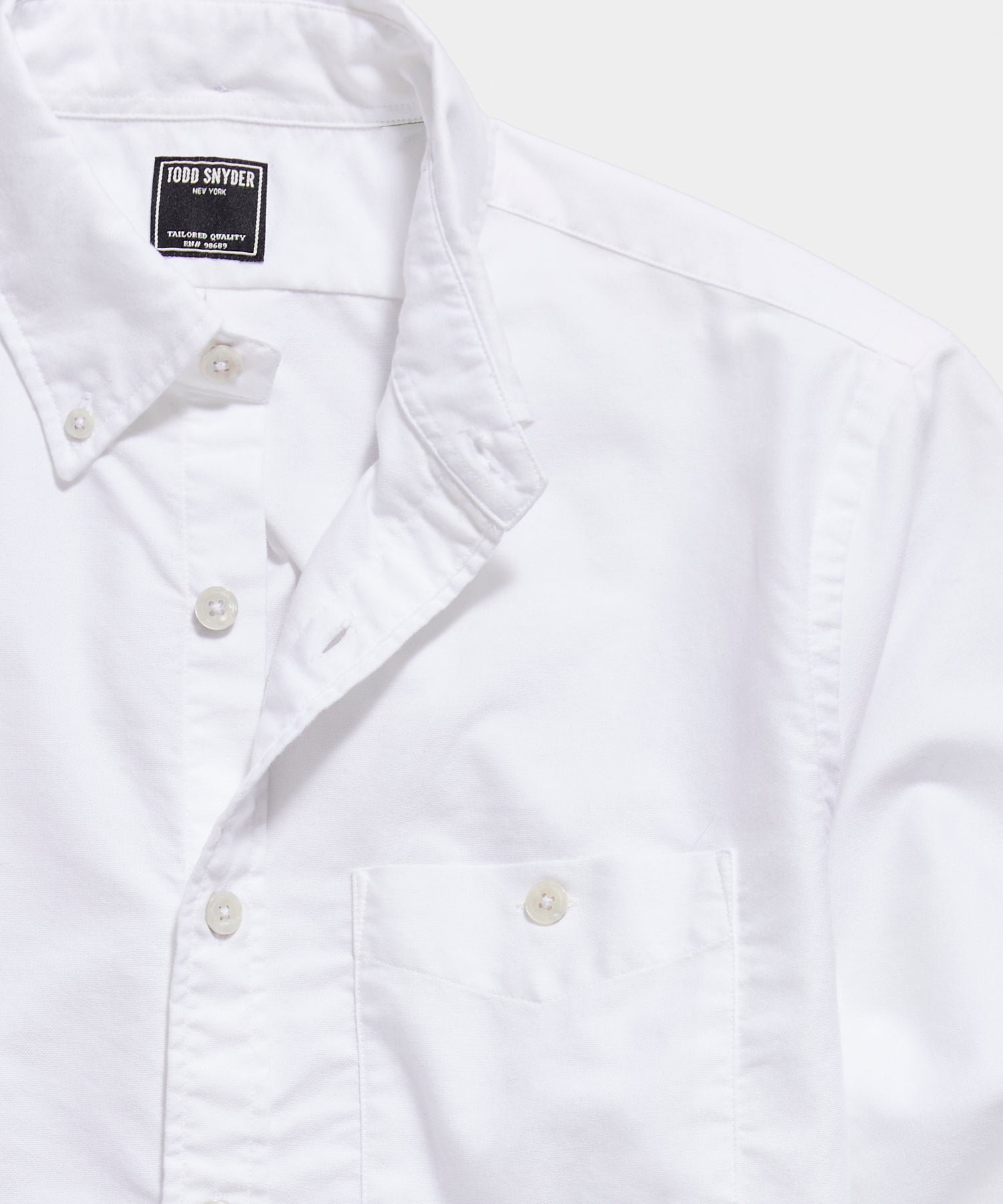 Todd Snyder Slim Fit Favorite Oxford Shirt in White White