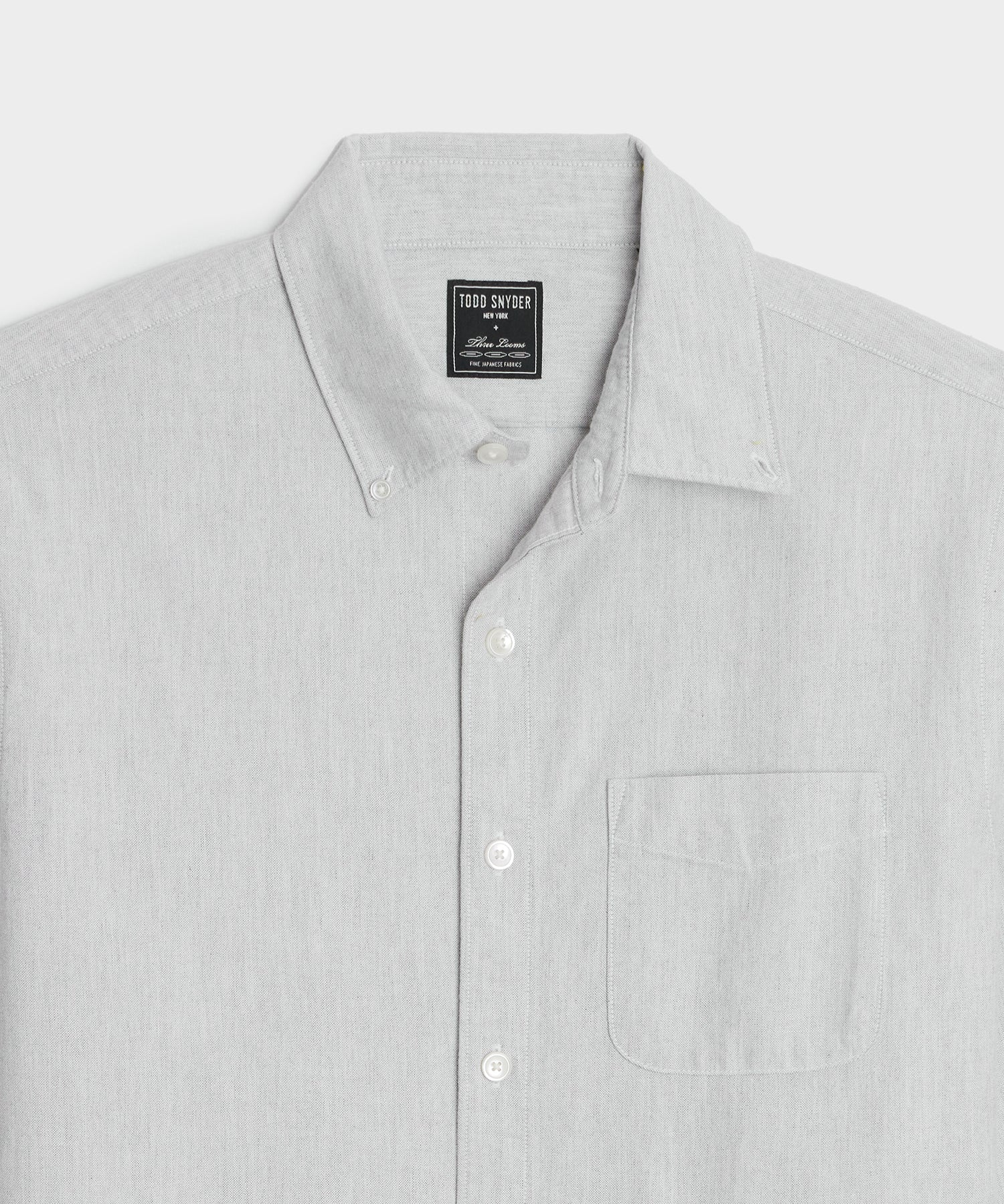 Todd Snyder Classic Fit Japanese Selvedge Oxford Button-Down Collar Shirt in Grey Grey