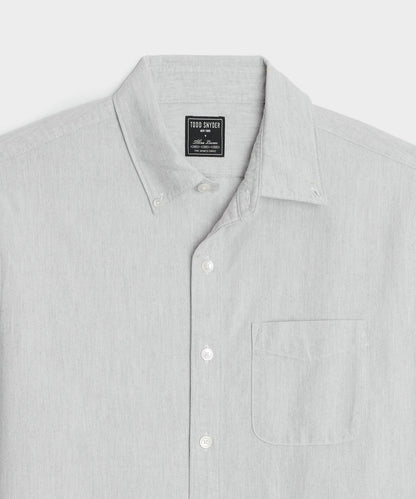 Todd Snyder Classic Fit Japanese Selvedge Oxford Button-Down Collar Shirt in Grey Grey