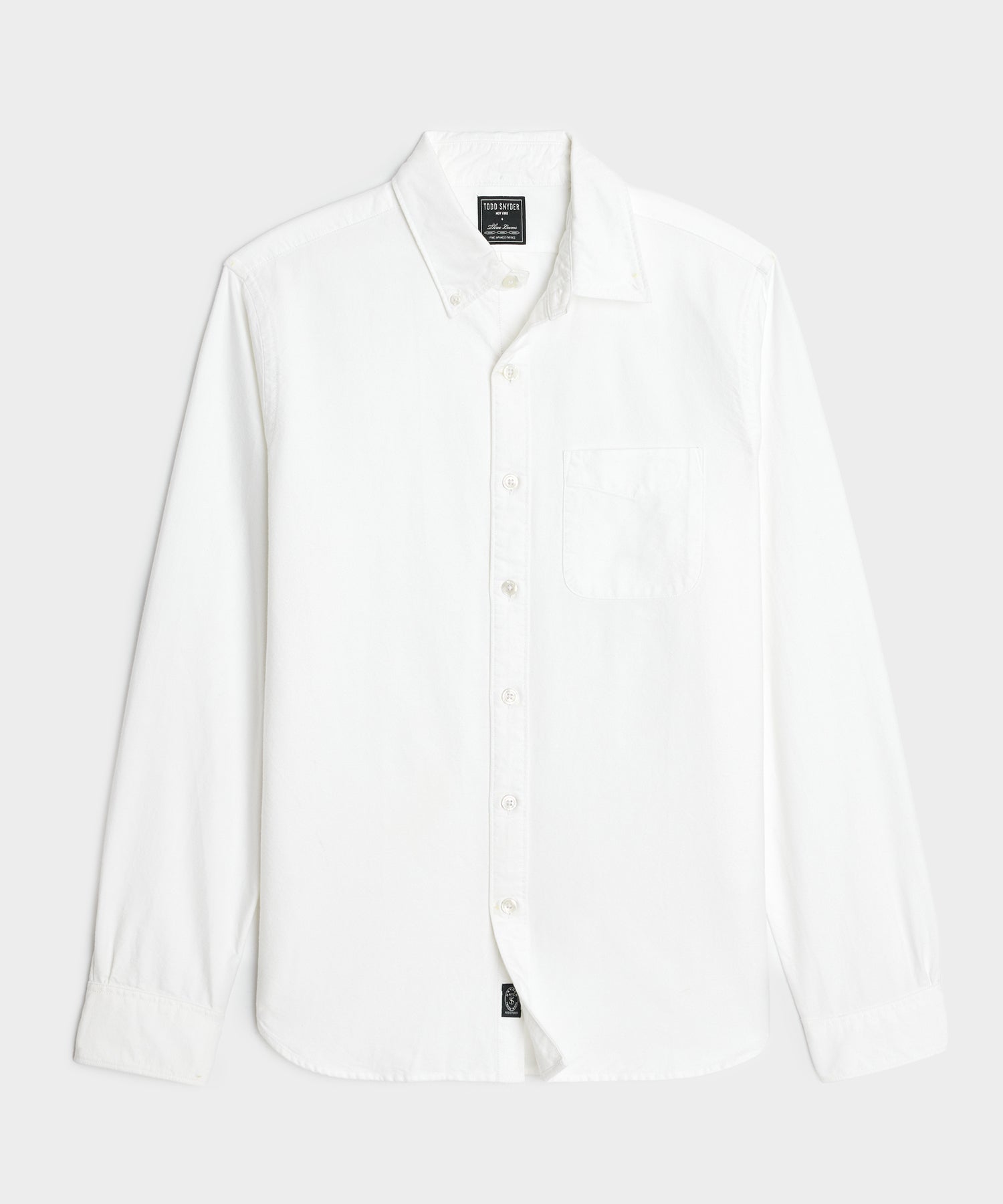 Todd Snyder Classic Fit Japanese Selvedge Oxford Button-Down Collar Shirt in White White