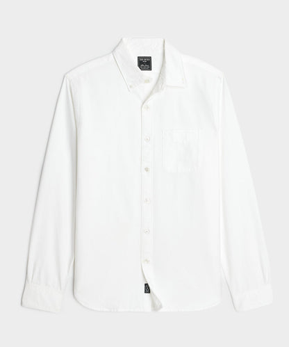 Todd Snyder Classic Fit Japanese Selvedge Oxford Button-Down Collar Shirt in White White