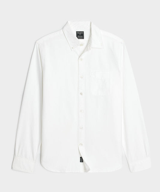 Todd Snyder Classic Fit Japanese Selvedge Oxford Button-Down Collar Shirt in White White