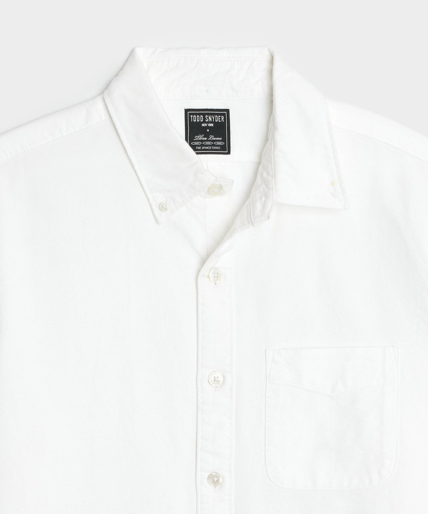 Todd Snyder Classic Fit Japanese Selvedge Oxford Button-Down Collar Shirt in White White