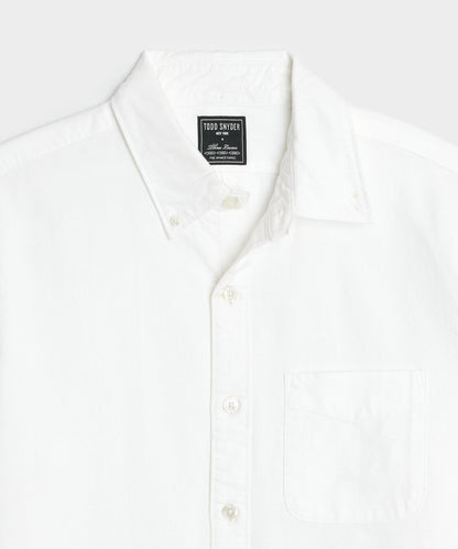 Todd Snyder Classic Fit Japanese Selvedge Oxford Button-Down Collar Shirt in White White