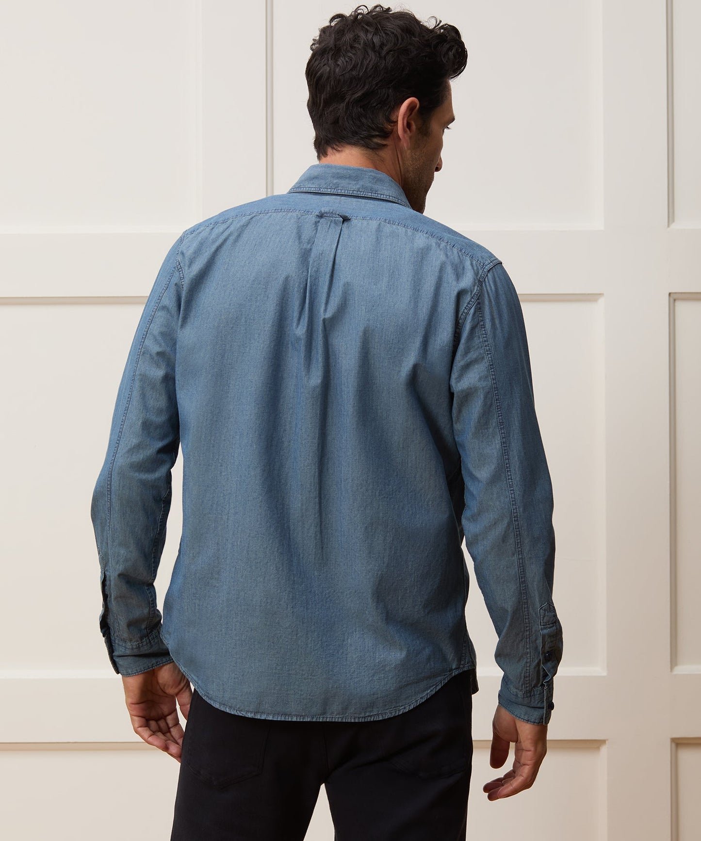 Todd Snyder Slim Fit Japanese Chambray Work Shirt in Indigo Indigo