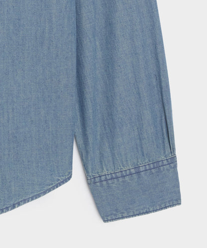 Todd Snyder Slim Fit Japanese Chambray Work Shirt in Indigo Indigo