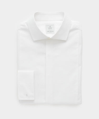 Todd Snyder Slim Fit Pique Bib Tuxedo Dress Shirt in White White