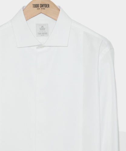 Todd Snyder Slim Fit Pique Bib Tuxedo Dress Shirt in White White