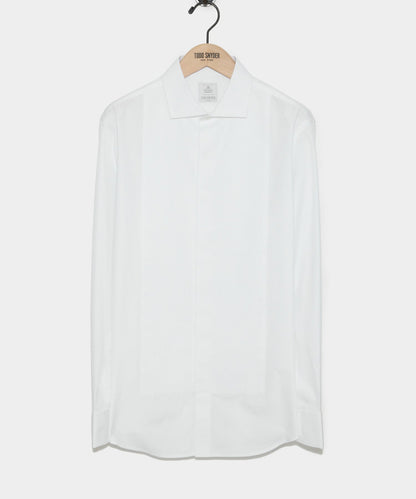 Todd Snyder Slim Fit Pique Bib Tuxedo Dress Shirt in White White