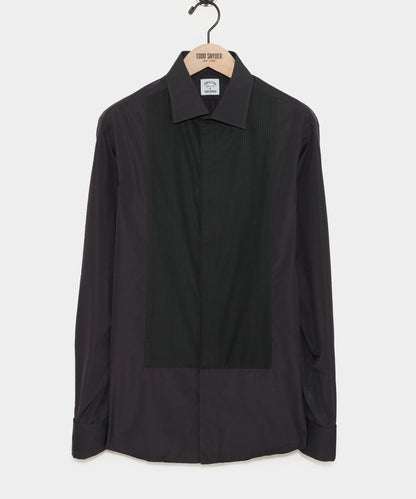 Todd Snyder Hamilton + Todd Snyder Pleated Tuxedo Shirt in Black Black